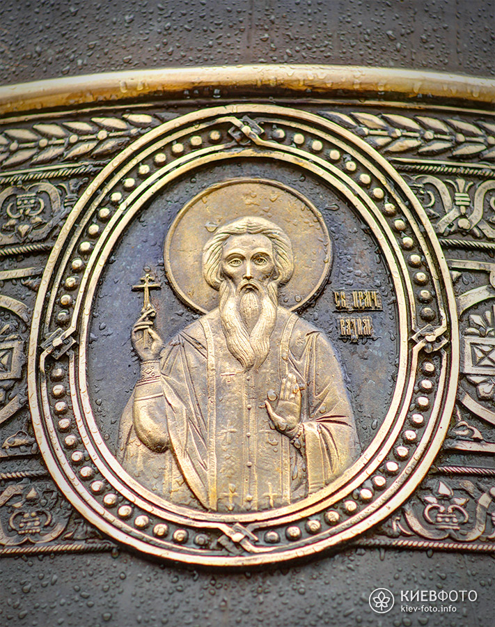Икона Сергия Радонежского на колоколе