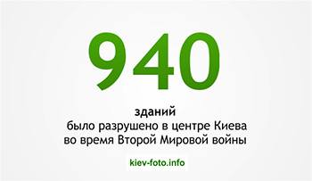 940 зданий было разрушено в центре Киева во время Второй Мировой войны